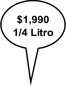 $1,990 1/4 Litro